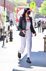 BELLA HADID Out Shopping for Gigi
