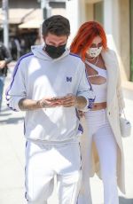 BELLA THORNE at IL pastaio in Beverly Hills 04/16/2021