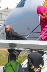 BEYONCE Arrives on a Private Jet in Los Angeles 04/18/2021