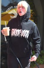 BILLIE EILISH and Matthew Tyler Vorce Out for Coffee in Encino 04/16/2021