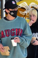 BILLIE EILISH and Matthew Tyler Vorce Out for Coffee in Encino 04/16/2021