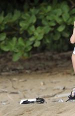BRIE LARSON in Swimsuit at a Beach in Hawaii 04/19/2021