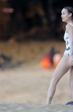 BRIE LARSON in Swimsuit at a Beach in Hawaii 04/19/2021