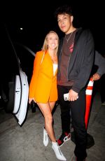 BRITTANY MATHEWS and Jackson Mahomes at Nobu in West Hollywood 04/15/2021