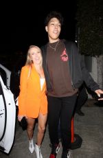 BRITTANY MATHEWS and Jackson Mahomes at Nobu in West Hollywood 04/15/2021