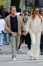 BROOKE SHIELDS and Chris Henchy Out for Dinner in New York 04/11/2021