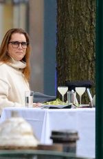 BROOKE SHIELDS and Chris Henchy Out for Dinner in New York 04/11/2021