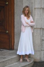 CAMILLE COTTIN on the Set of The House of Gucci in Rome 04/16/2021
