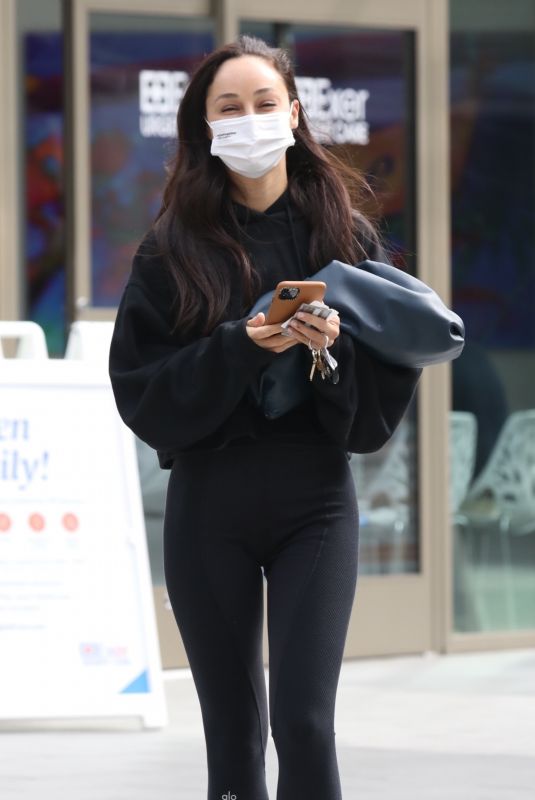 CARA SANTANA Getting a COVID Test in Los Angeles 04/12/2021