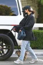 CARA SANTANA Out with Her Dog in West Hollywood 04/15/2021