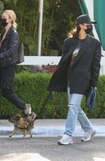 CARA SANTANA Out with Her Dog in West Hollywood 04/15/2021