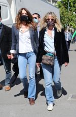 CARLA BRUNI at Demonstration in Support of Family of Sarah Halimi in Paris 04/25/2021