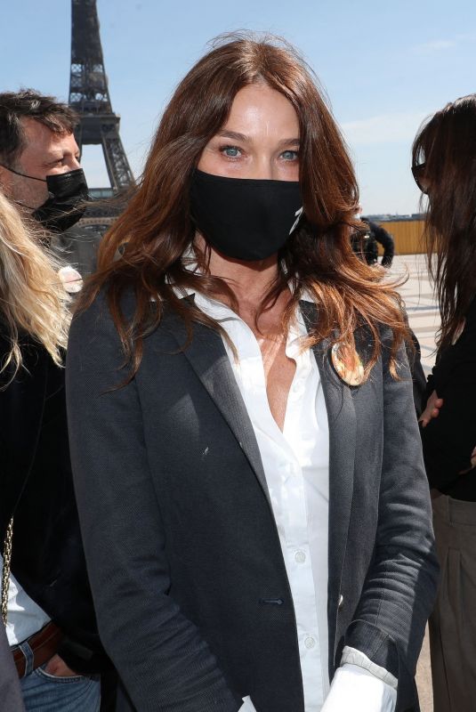 CARLA BRUNI at Demonstration in Support of Family of Sarah Halimi in Paris 04/25/2021