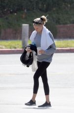 CHARLOTTE MCKINNEY Leaves a Gym in Los Angeles 04/08/2021
