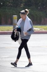 CHARLOTTE MCKINNEY Leaves a Gym in Los Angeles 04/08/2021