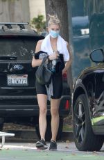 CHARLOTTE MCKINNEY Leaves a Gym in Los Angeles 04/08/2021
