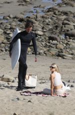 CHARLOTTE MCKINNEY Out at a Beach in Los Angeles 04/13/2021