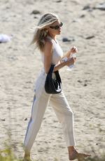CHARLOTTE MCKINNEY Out at a Beach in Los Angeles 04/13/2021