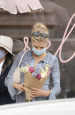 CHARLOTTE MCKINNEY Out for Flowers and Coffee in Los Angeles 04/05/2021