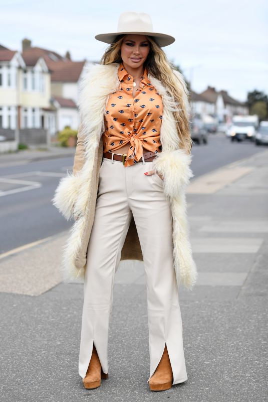 CHLOE SIM on the Set of The Only Way is Essex 04/11/2021