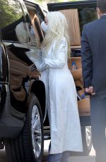 CHRISTINA AGUILERA Arrives at Peninsula Hotel in Beverly Hills 04/19/2021