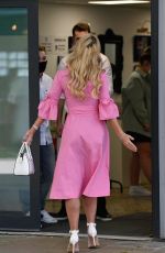 CHRISTINE MCGUINNESS Arrives at Stephs Packed Lunch TV Show in Leeds 04/19/2021