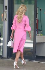 CHRISTINE MCGUINNESS Arrives at Stephs Packed Lunch TV Show in Leeds 04/19/2021