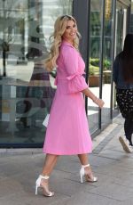 CHRISTINE MCGUINNESS Arrives at Stephs Packed Lunch TV Show in Leeds 04/19/2021