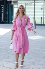 CHRISTINE MCGUINNESS Arrives at Stephs Packed Lunch TV Show in Leeds 04/19/2021