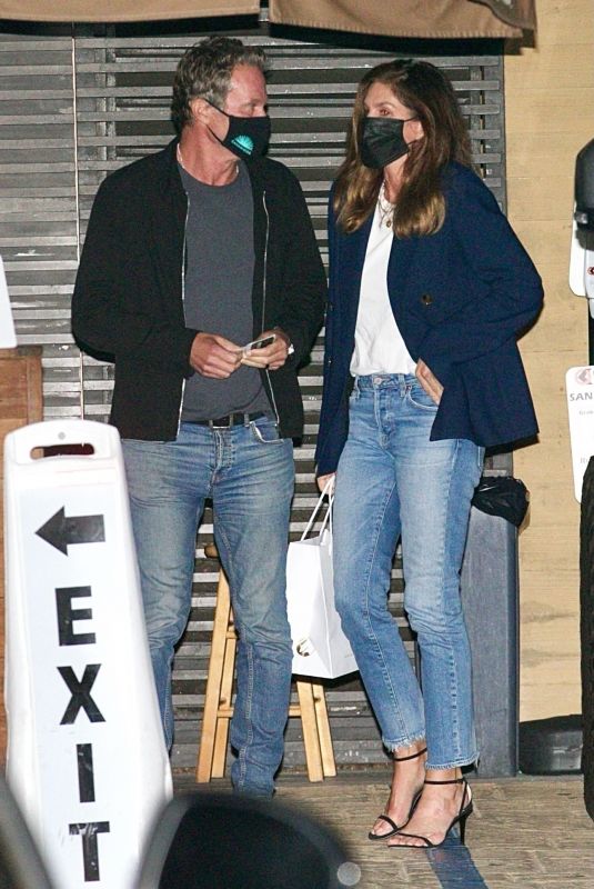 CINDY CRAWFORD and Rande Gerber at Nobu in Malibu 04/11/2021