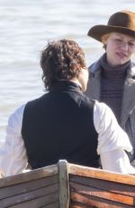 CLAIRE DANES on the Set of The Essex Serpent in London 03/31/2021