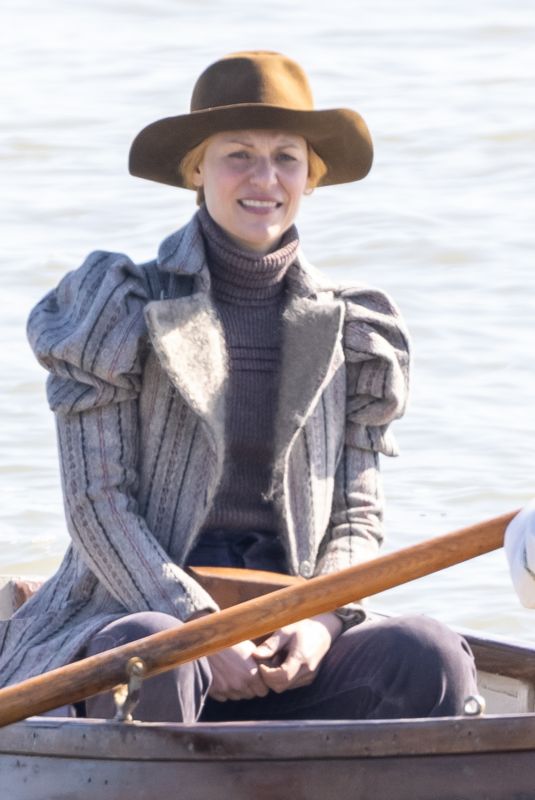 CLAIRE DANES on the Set of The Essex Serpent in London 03/31/2021