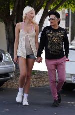 COURTNEY ANNE MICHELL and Corey Feldman Out in Hollywood 04/08/2021