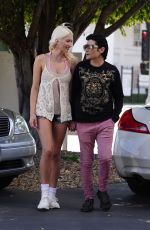 COURTNEY ANNE MICHELL and Corey Feldman Out in Hollywood 04/08/2021