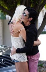 COURTNEY ANNE MICHELL and Corey Feldman Out in Hollywood 04/08/2021