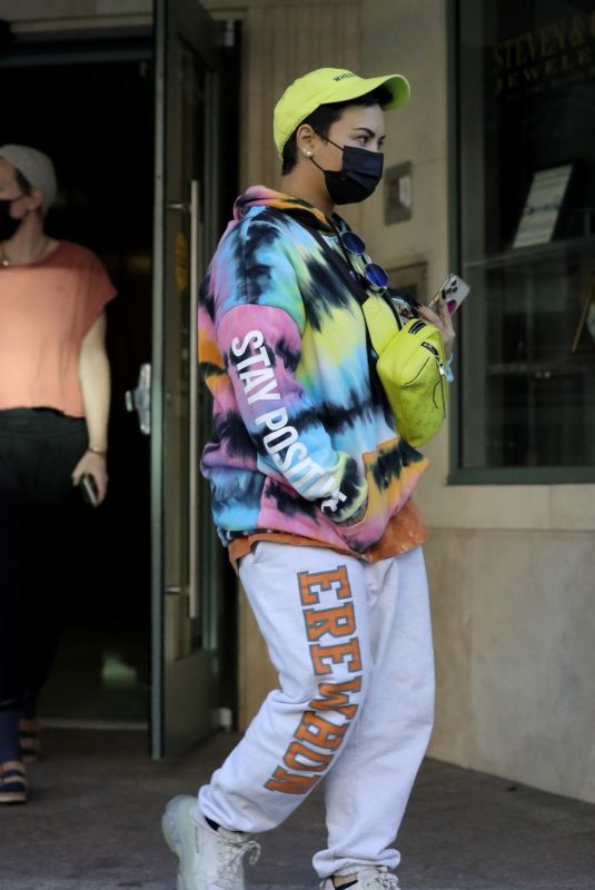 DEMI LOVATO Out and About in Beverly Hills 03/31/2021