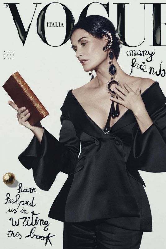 DEMI MOORE in Vogue Magazine, Italy April 2021