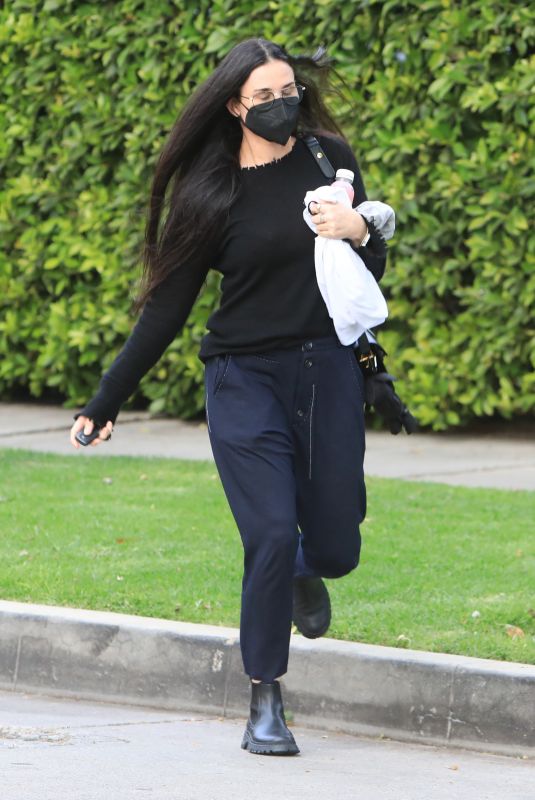 DEMI MOORE Leaves Pilates Class in Los Angeles 04/14/2021