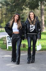 DEMI SIMS and FRANCESCA FARAGO on the Set of The Only Way is Essex 04/11/2021