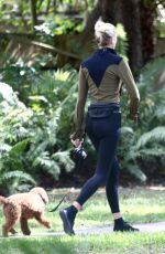 DEVON WINDSOR Out with her Dog in Florida 04/06/2021