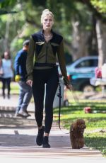 DEVON WINDSOR Out with her Dog in Florida 04/06/2021