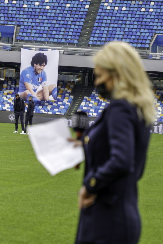 DILETTA LEOTTA at Match Between Napoli and Fiorentina in Naples 01/16/2021