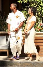 DRAYA MICHELE and Tyrod Taylor at Four Seasons Hotel in West Hollywood 04/11/2021