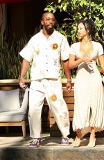 DRAYA MICHELE and Tyrod Taylor at Four Seasons Hotel in West Hollywood 04/11/2021