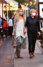 ELLEN DEGENERES and PORTIA DE ROSSI Out for Dinner in Montecito 04/11/2021