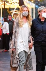 ELLEN DEGENERES and PORTIA DE ROSSI Out for Dinner in Montecito 04/11/2021