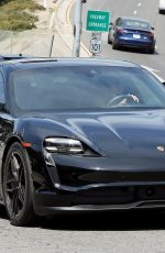 ELLEN POMPEO Out Driving Her Porsche in Los Angeles 04/15/2021