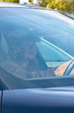 ELLEN POMPEO Out Driving Her Porsche in Los Angeles 04/15/2021