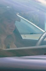 ELLEN POMPEO Out Driving Her Porsche in Los Angeles 04/15/2021