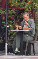 ELSA HOSK Out for Morning Coffee and Pastry in Pasadena 04/21/2021